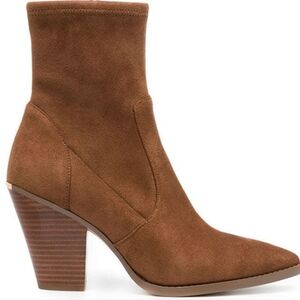 MICHAEL KORS Dover Ankled Faux Suede Heeled Boots NWB